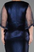 Long Navy Blue Plus Size Evening Gown ABU6301