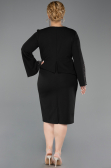 Midi Black Plus Size Cocktail Dress ABK2661