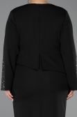 Midi Black Plus Size Cocktail Dress ABK2661