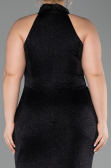 Long Black Plus Size Evening Gown ABU6311