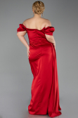 Long Red Satin Plus Size Evening Dress ABU1626