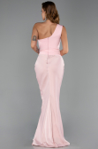 Long Powder Color Satin Prom Gown ABU6331