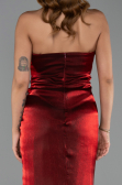 Long Burgundy Chiffon Evening Dress ABU6336