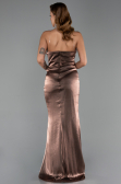 Long Brown Chiffon Evening Dress ABU6336