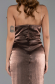 Long Brown Chiffon Evening Dress ABU6336
