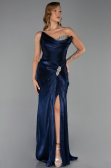 Long Navy Blue Chiffon Evening Dress ABU6336