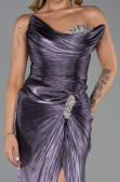 Long Lavender Chiffon Evening Dress ABU6336