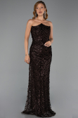 Long Brown Scaly Plus Size Evening Dress ABU6328