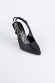 Black Laser Cut Stiletto MJ4102
