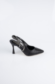 Black Laser Cut Stiletto MJ4102
