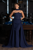 Long Navy Blue Evening Dress ABU6318