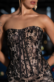 Long Black Dantelle Evening Dress ABU6303