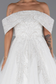 Long White Wedding Dress ABG196