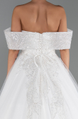 Long White Wedding Dress ABG196