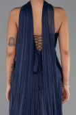 Long Navy Blue Chiffon Evening Dress ABU6335