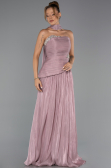 Long Powder Color Chiffon Evening Dress ABU6335