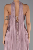 Long Powder Color Chiffon Evening Dress ABU6335