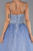 Long Light Blue Beaded Evening Dress ABU5730
