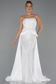 Long White Dantelle Evening Dress ABU5615
