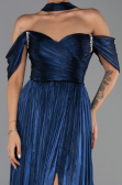 Long Navy Blue Chiffon Evening Dress ABU6342
