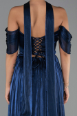 Long Navy Blue Chiffon Evening Dress ABU6342