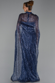 Long Navy Blue Scaly Evening Dress ABU6343