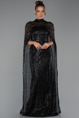 Long Black Scaly Evening Dress ABU6343
