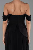 Long Black Chiffon Evening Dress ABU6345