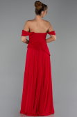 Long Red Chiffon Evening Dress ABU6345