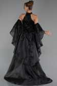 Long Black Beaded Evening Dress ABU6348