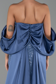 Long Indigo Beaded Evening Dress ABU6351