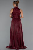 Long Burgundy Chiffon Evening Dress ABU6352