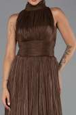 Long Brown Chiffon Evening Dress ABU6352