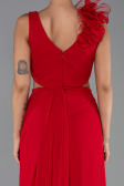 Long Red Chiffon Prom Gown ABU6354