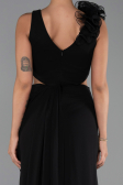 Long Black Chiffon Prom Gown ABU6354