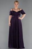Long Purple Plus Size Evening Dress ABU6333