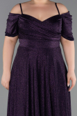 Long Purple Plus Size Evening Dress ABU6333