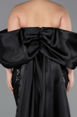 Long Black Scaly Plus Size Evening Gown ABU6312