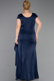 Long Navy Blue Plus Size Evening Dress ABU6362
