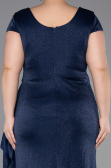 Long Navy Blue Plus Size Evening Dress ABU6362