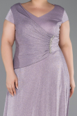 Long Lavender Plus Size Evening Gown ABU6363
