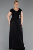 Long Black Plus Size Evening Gown ABU6363