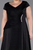 Long Black Plus Size Evening Gown ABU6363