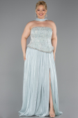 Long Mint Chiffon Plus Size Evening Gown ABU5793