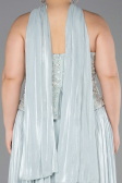 Long Mint Chiffon Plus Size Evening Gown ABU5793