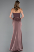 Light Brown Long Satin Prom Gown ABU6061