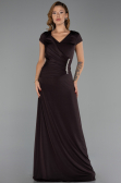 Long Brown Formal Plus Size Dress ABU6410