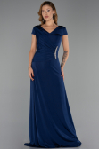 Long Navy Blue Formal Plus Size Dress ABU6410