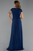 Long Navy Blue Formal Plus Size Dress ABU6410
