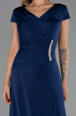 Long Navy Blue Formal Plus Size Dress ABU6410